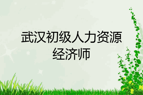 武汉初级人力资源经济师