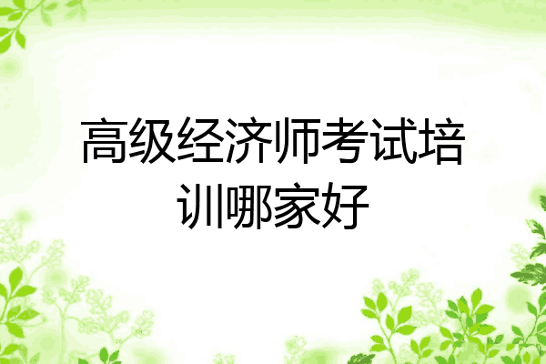 高级经济师考试培训哪家好