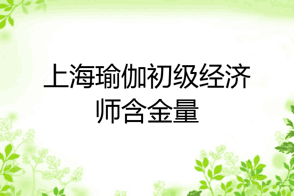 上海瑜伽初级经济师含金量