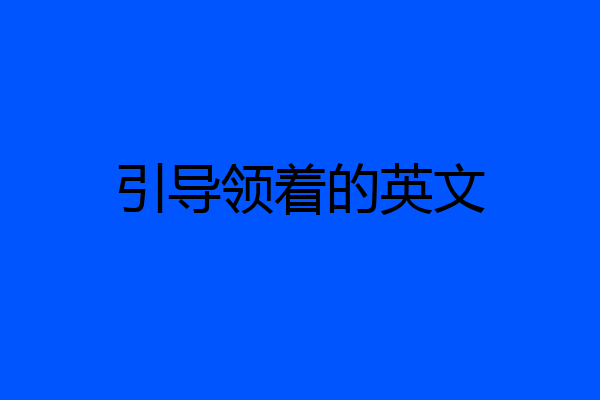 引导领着的英文