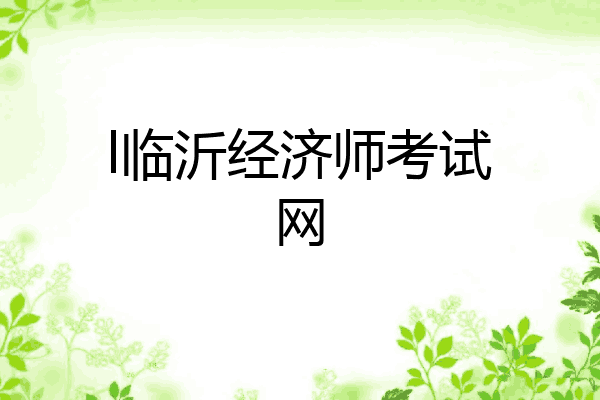 l临沂经济师考试网