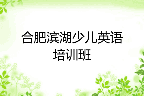 合肥滨湖少儿英语培训班