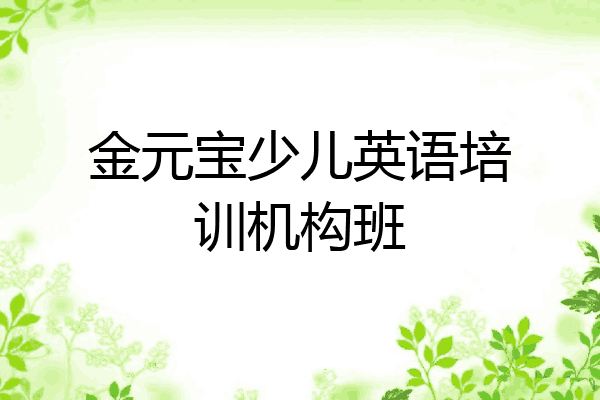 金元宝少儿英语培训机构班