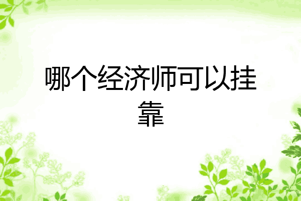 哪个经济师可以挂靠