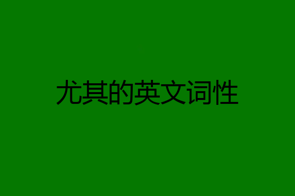 尤其的英文词性
