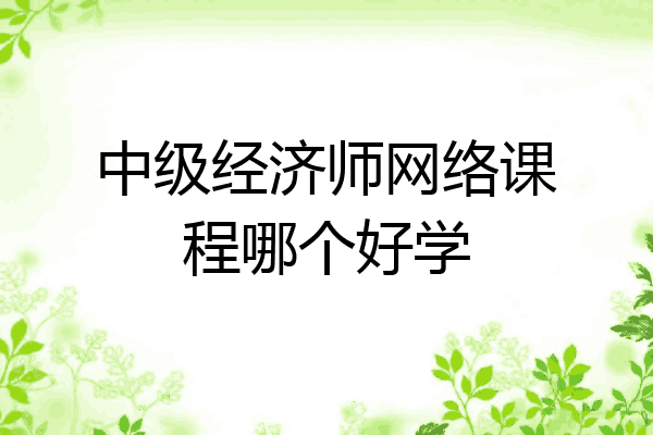 中级经济师网络课程哪个好学