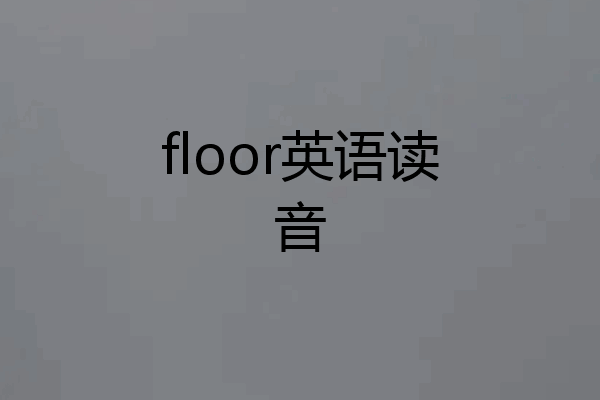 floor英语读音