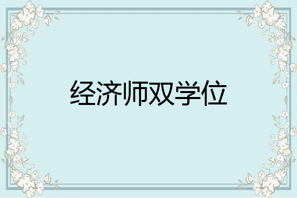 经济师双学位