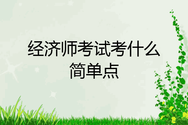 经济师考试考什么简单点