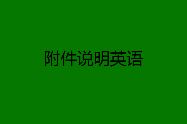 附件说明英语