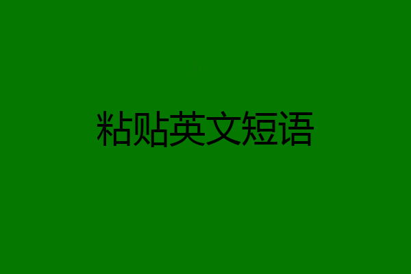 粘贴英文短语