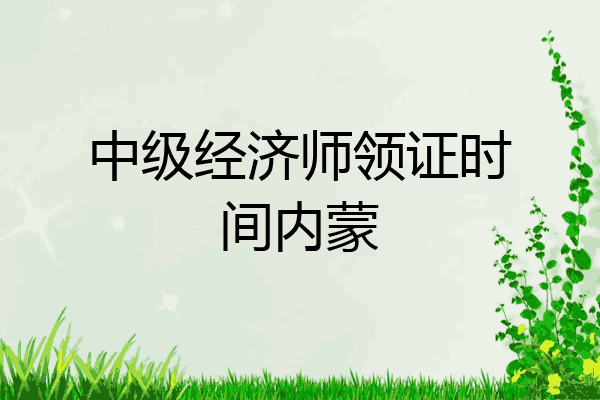 中级经济师领证时间内蒙