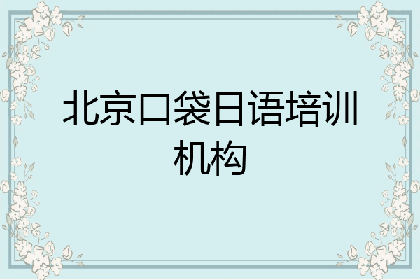 北京口袋日语培训机构