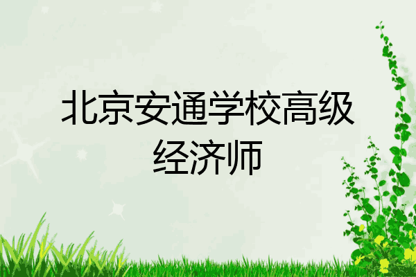 北京安通学校高级经济师