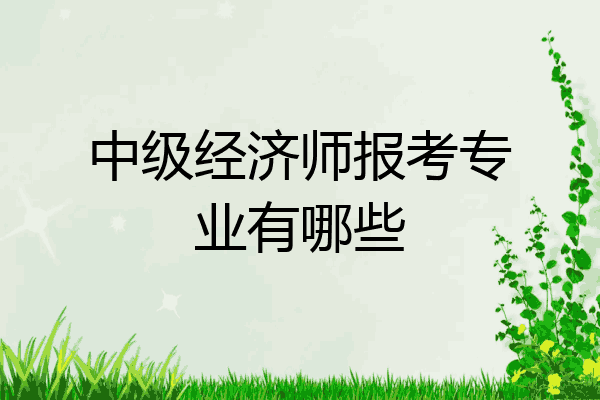 中级经济师报考专业有哪些