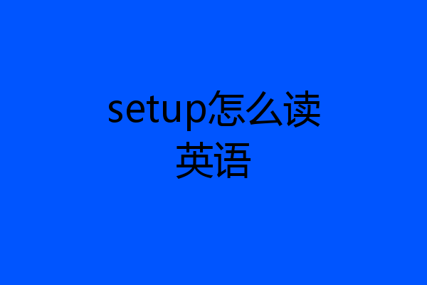 setup怎么读英语