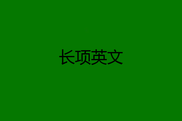 长项英文