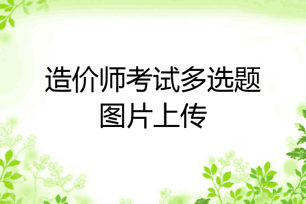 造价师考试多选题图片上传