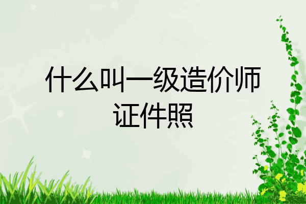 什么叫一级造价师证件照