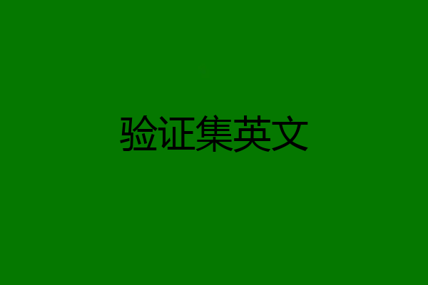 验证集英文