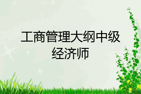 工商管理大纲中级经济师