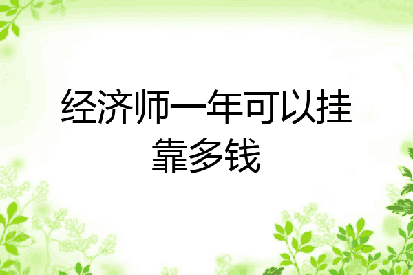 经济师一年可以挂靠多钱
