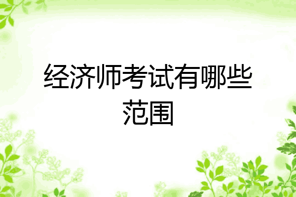 经济师考试有哪些范围