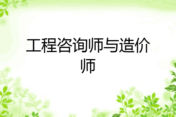 工程咨询师与造价师