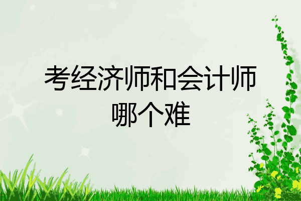 考经济师和会计师哪个难