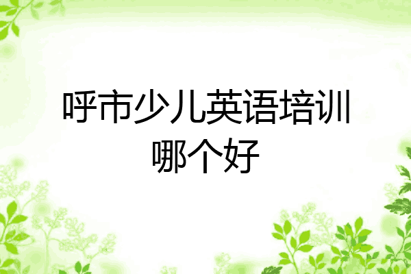 呼市少儿英语培训哪个好