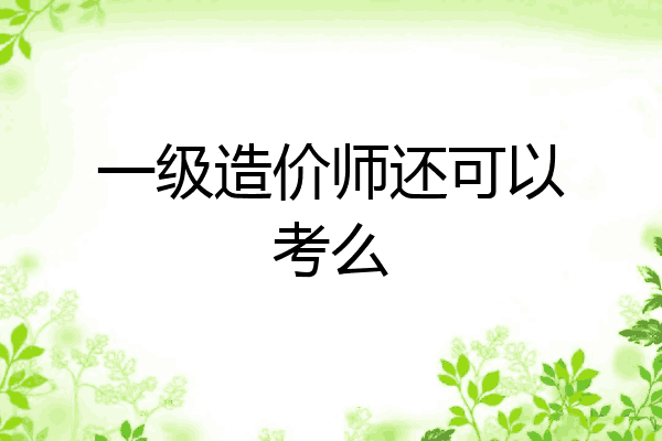 一级造价师还可以考么