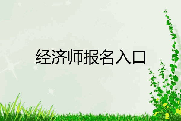 经济师报名入口
