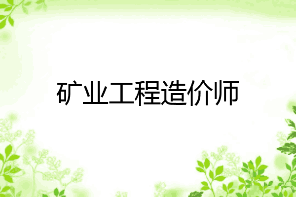 矿业工程造价师