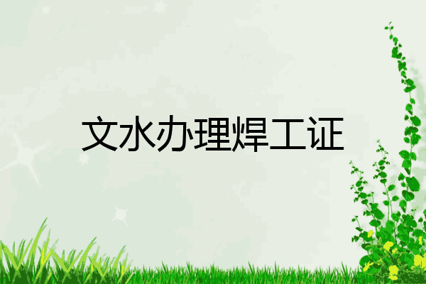 文水办理焊工证