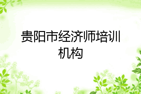 贵阳市经济师培训机构