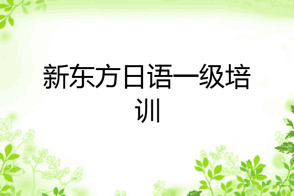 新东方日语一级培训