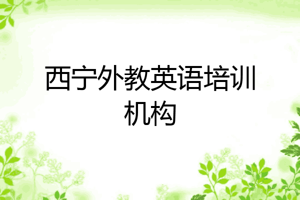 西宁外教英语培训机构