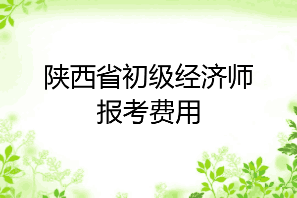 陕西省初级经济师报考费用