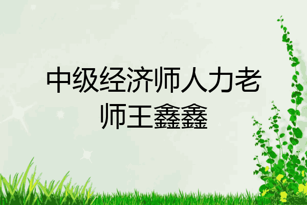 中级经济师人力老师王鑫鑫