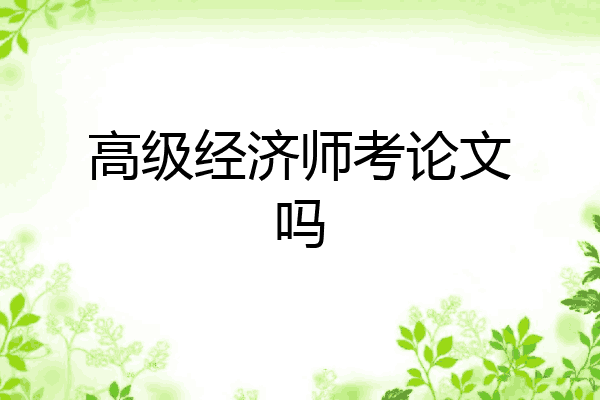 高级经济师考论文吗