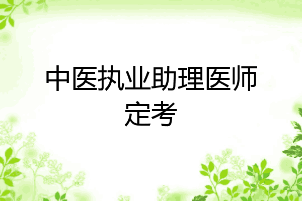 中医执业助理医师定考