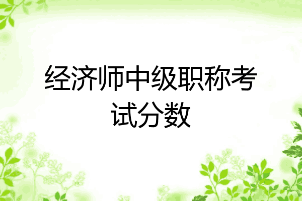 经济师中级职称考试分数