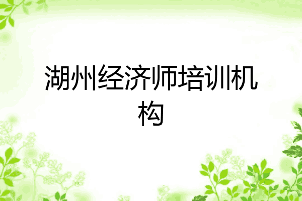 湖州经济师培训机构