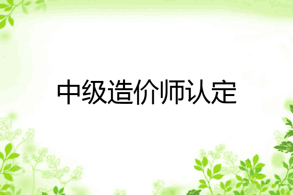 中级造价师认定