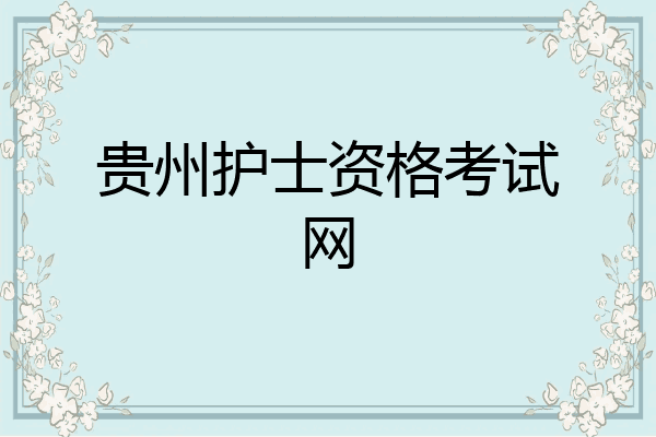 贵州护士资格考试网