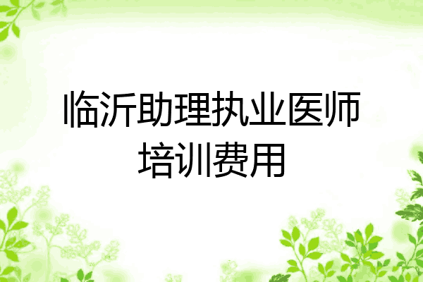 临沂助理执业医师培训费用