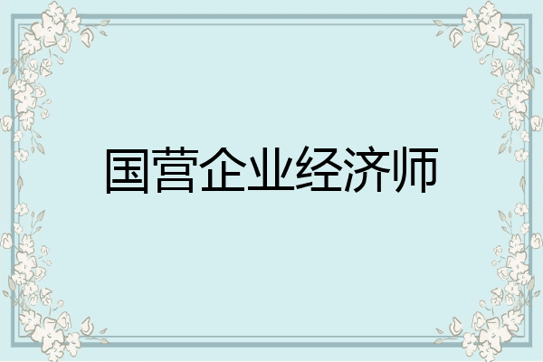 国营企业经济师