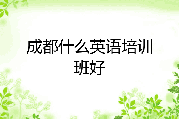 成都什么英语培训班好