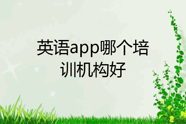 英语app哪个培训机构好