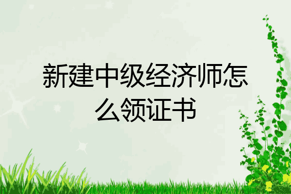 新建中级经济师怎么领证书